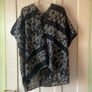 Zero Maria Cornejo Cotton viscose black and white V Neck tunic #1